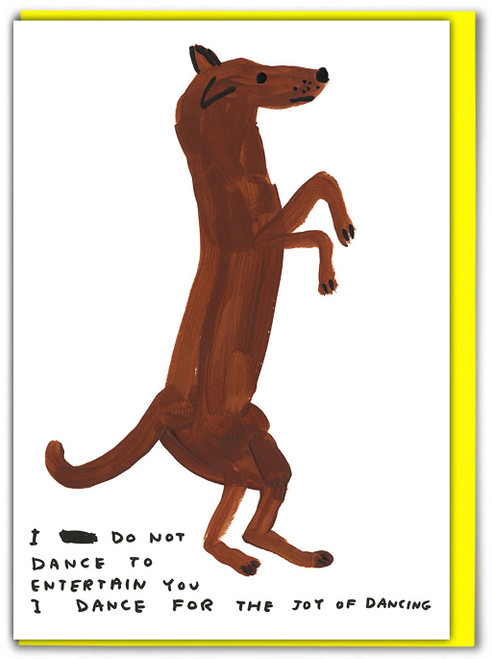 Funny Birthday Card Dancing Dog By David Shrigley