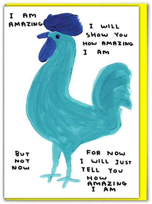 Funny Birthday Card I Am Amazing By David Shrigley