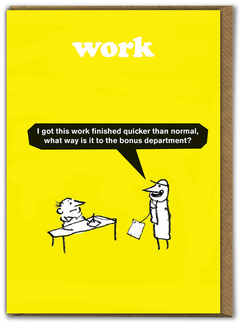 Funny Birthday Card Bonus Dept By Modern Toss