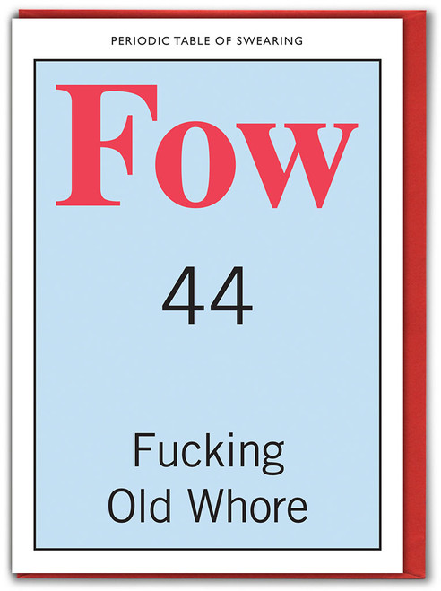 Rude Birthday Card Effing Old Whore By Modern Toss