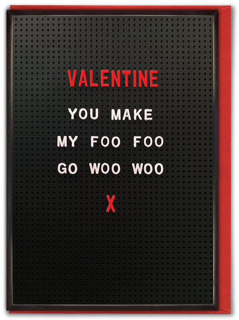 Rude Valentines Card Foo Foo Woo Woo