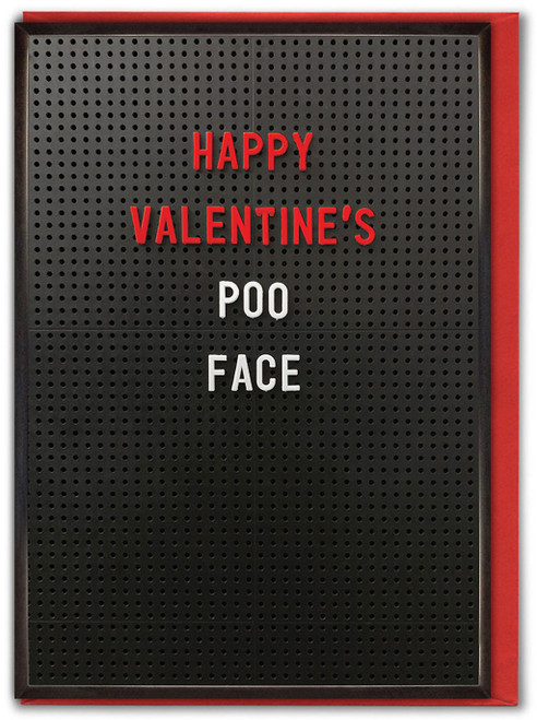 Funny Valentines Card Poo Face By Brainbox Candy