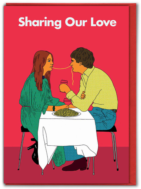 Funny Valentines Card Spaghetti Dinner By Modern Toss
