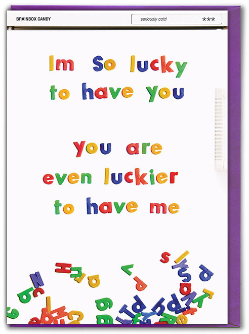Funny Mother's Day Card Luckier To Have Me By Brainbox Candy