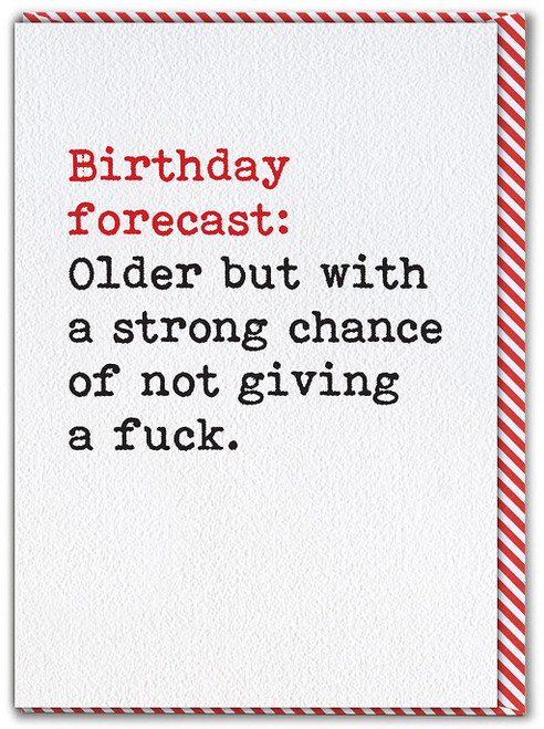 Rude Birthday Card Birthday Forecast