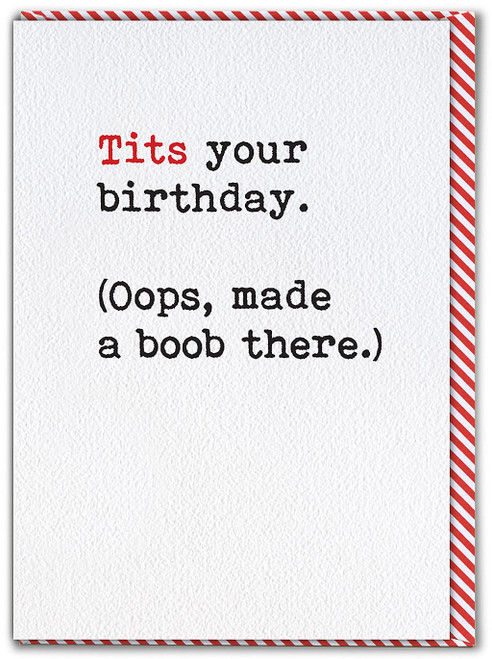 Rude Birthday Card Made A Boob