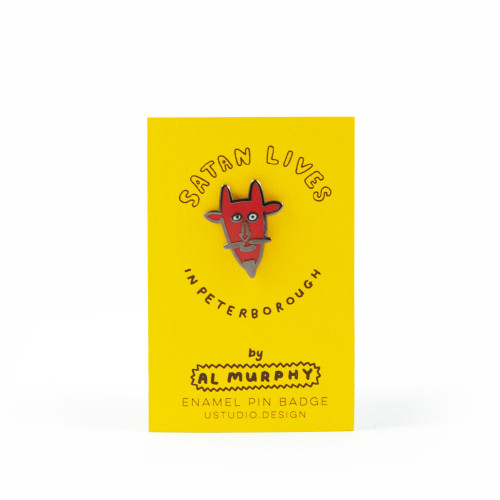 Funny Enamel Pin Badge Satan Lives By U Studio