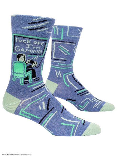 Rude Gift For Him - F Off I'm Gaming Socks By Blue Q