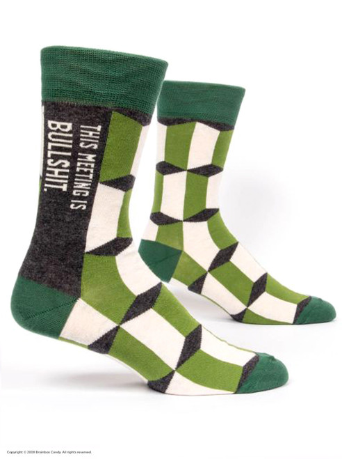 Rude Gift For Him - This Meeting Is Bullshit Socks By Blue Q
