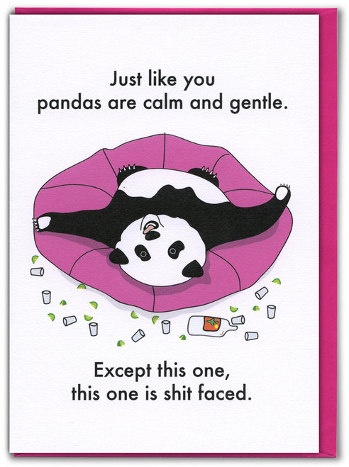 Rude Birthday Card Pandas Are Calm And Gentle By Objectables