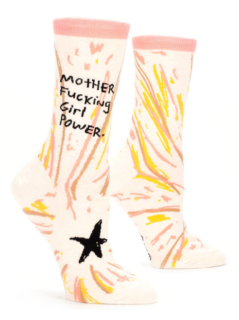 Rude Gift For Her - Mother Effing Girl Power Socks By Blue Q