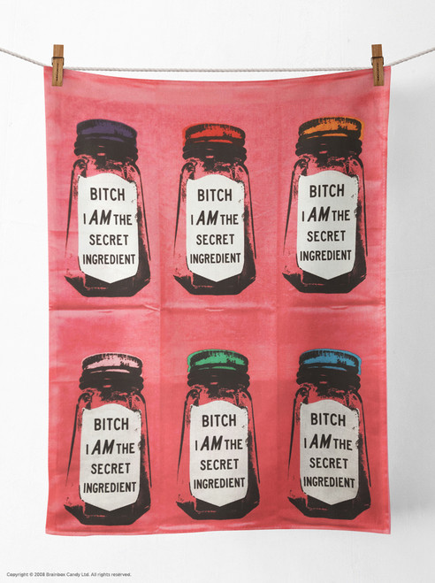 Funny Gift - Bitch I Am The Secret Ingredient Tea Towel By Blue Q