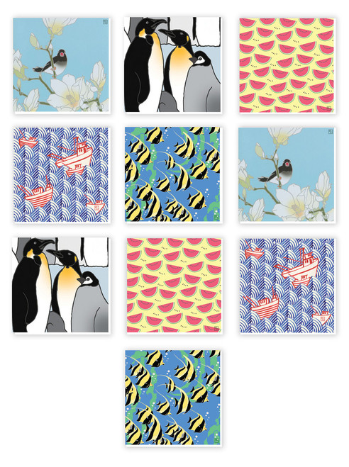 Beautiful Pack Of 10 Mixed Design Greeting Cards By Emily Burningham