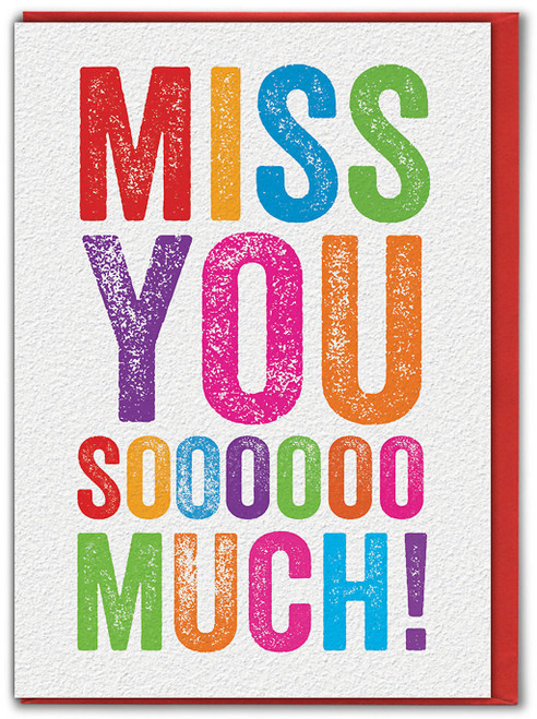 Missing You Card - Miss You Soooo Much By Brainbox Candy