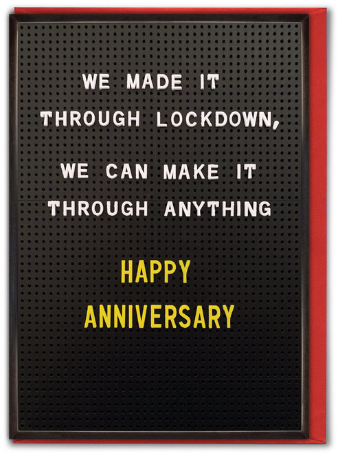 Funny Anniversary Card - Lockdown