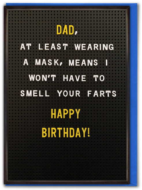 Funny Dad Birthday Card Mask By Brainbox Candy
