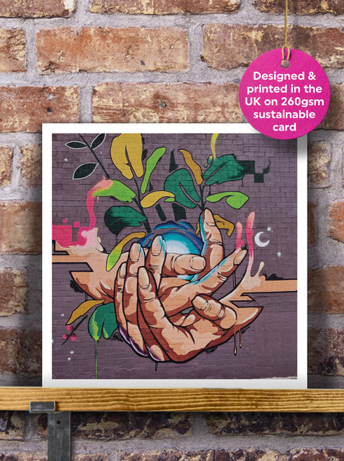Street Art/Graffiti Style Birthday Card Hands Mural