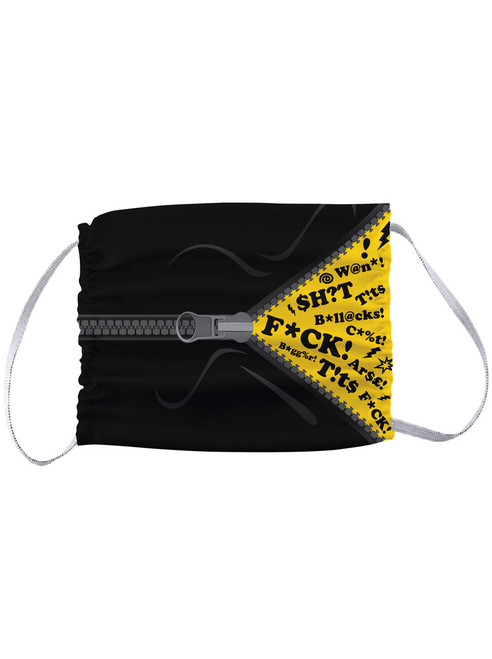 Rude Unzip The Swears Face Mask