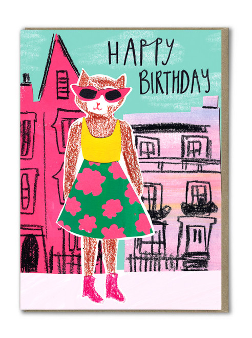 Funny Birthday Card Cool Cat By Earlybird