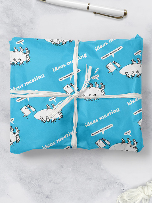 Rude Gift Wrap - Ideas Meeting Wrapping Paper By Modern Toss