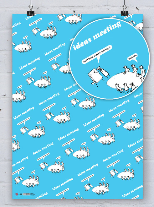 Rude Gift Wrap - Ideas Meeting Wrapping Paper By Modern Toss