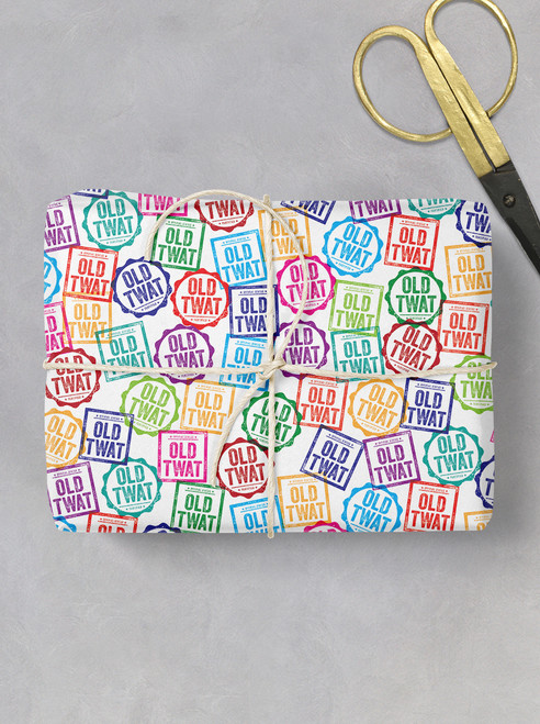 Rude Gift Wrap - Old T-Word Wrapping Paper