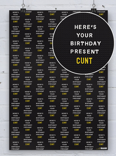 Rude Gift Wrap - Birthday Present C-Word Wrapping Paper By Brainbox Candy