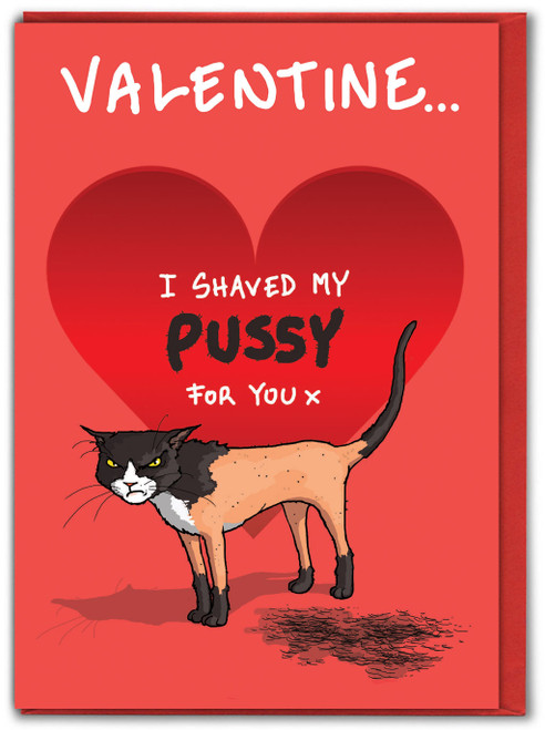 Rude Valentines Card Shave My Pussy Cheeky By Bryony Walters