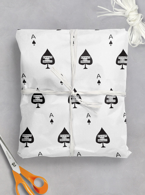 Rude Gift Wrap - Effing Ace Present Wrapping Paper By David Shrigley
