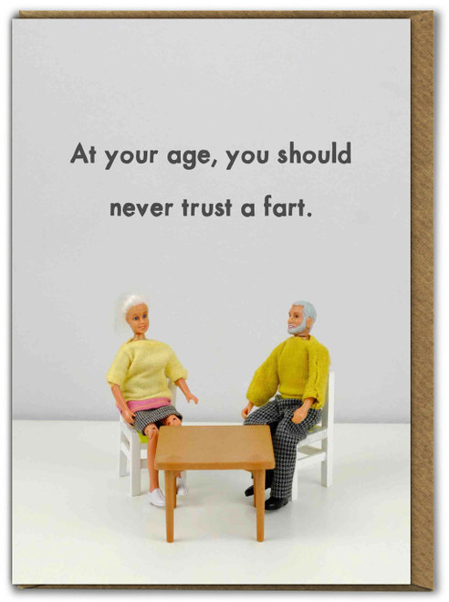 Funny Birthday Card Never Trust A Fart By Bold and Bright