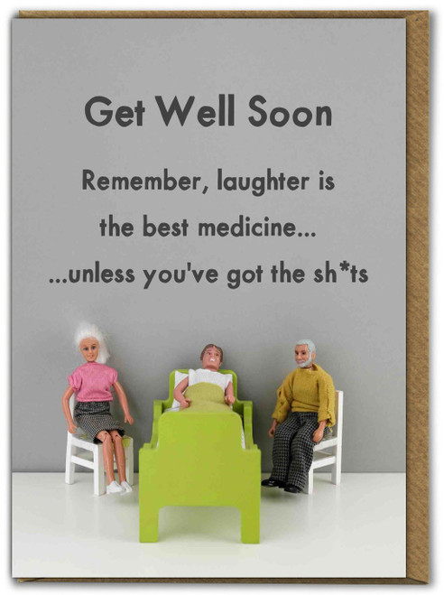 Rude Get Well Card - The Shits By Bold and Bright