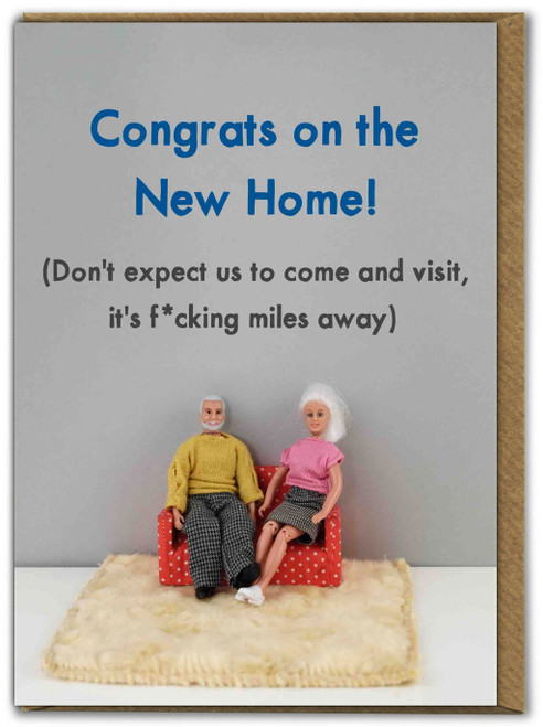 Rude New Home Card - Effing Miles Away By Bold and Bright