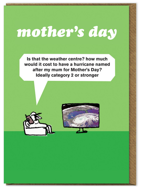Rude Mother's Day Card Hurricane By Modern Toss