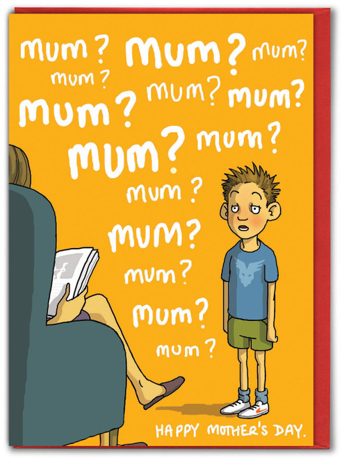 Funny Birthday/Mother's Day Card Mum! Mum! Mum! By Bryony Walters