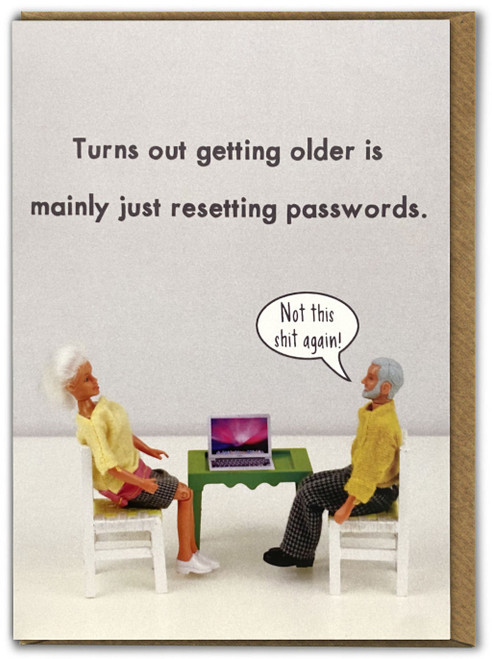 Rude Birthday Card Getting Old By Bold and Bright
