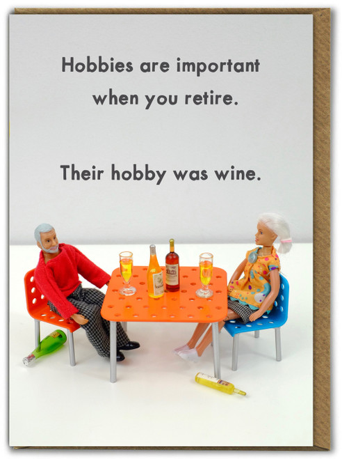 Rude Retirement Card - Wine Hobby By Bold and Bright