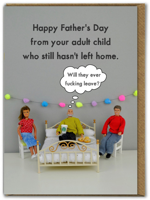 Rude Father's Day Card Adult Kids By Bold and Bright