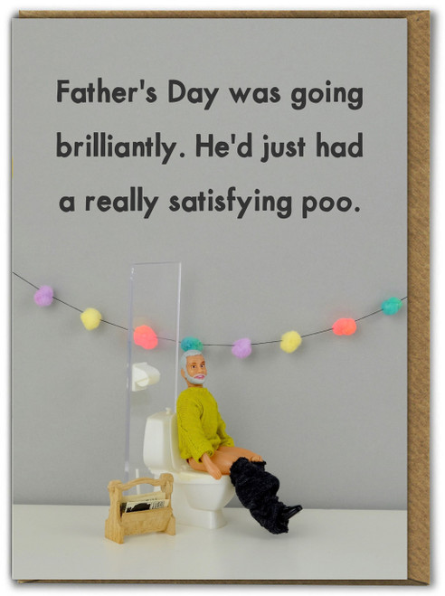 Funny Father's Day Card Poo By Bold and Bright