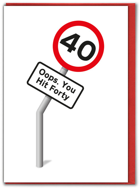Funny 40th Birthday Card - You Hit 40 By Tillovision