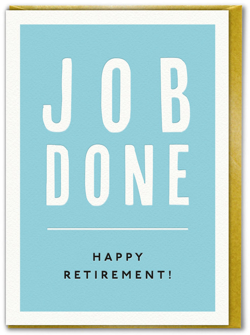 Funny Retirement Card - Job Done By Tillovision