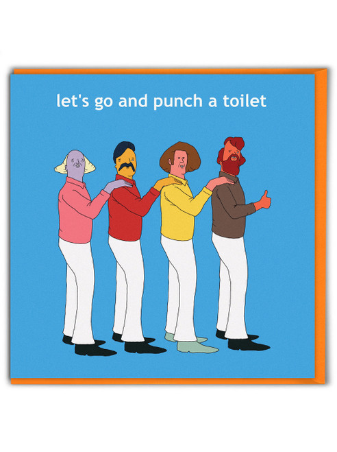 Funny Birthday Card Punch A Toilet By Otherwhats
