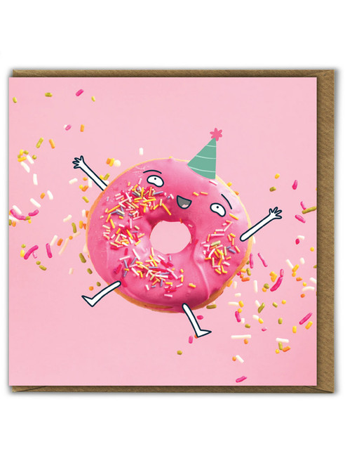 Funny Birthday Card Doughnut Sprinkles