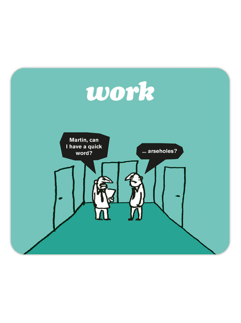 Rude Gift - A Quick Word Mouse Mat Pad By Modern Toss