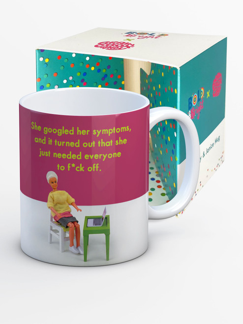 Rude Boxed Mug Googled Symptoms By Bold and Bright