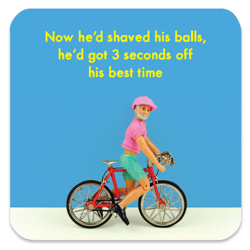 Funny Coaster - Shaved Balls By Bold and Bright