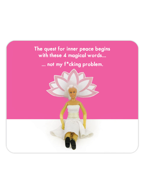 Rude Gift - Inner Peace Mouse Mat Pad By Bold and Bright