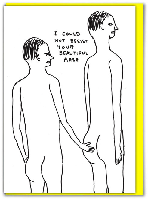Rude Birthday Card Beautiful Arse By David Shrigley