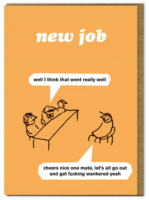 Rude Good Luck New Job Card - Wankered By Modern Toss