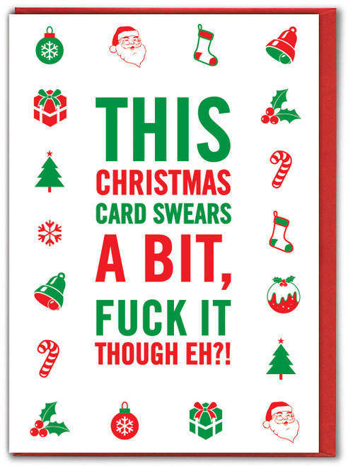 Rude Christmas Card - This Card Swears