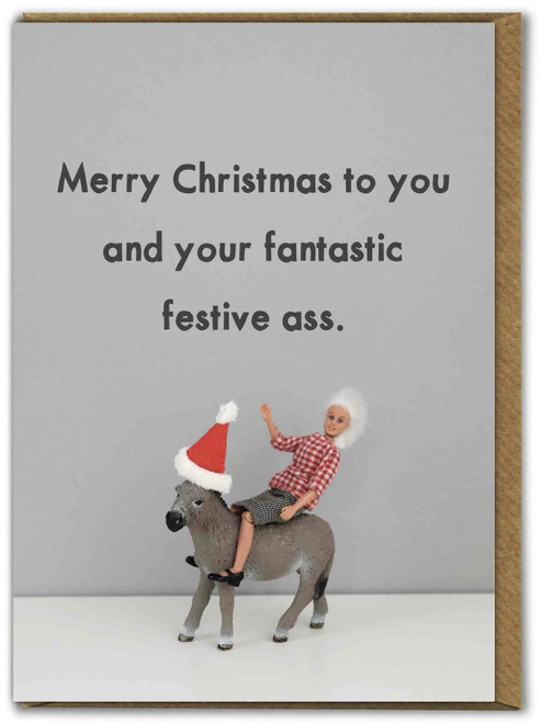 Funny Christmas Card - Festive Ass Janice By Bold and Bright